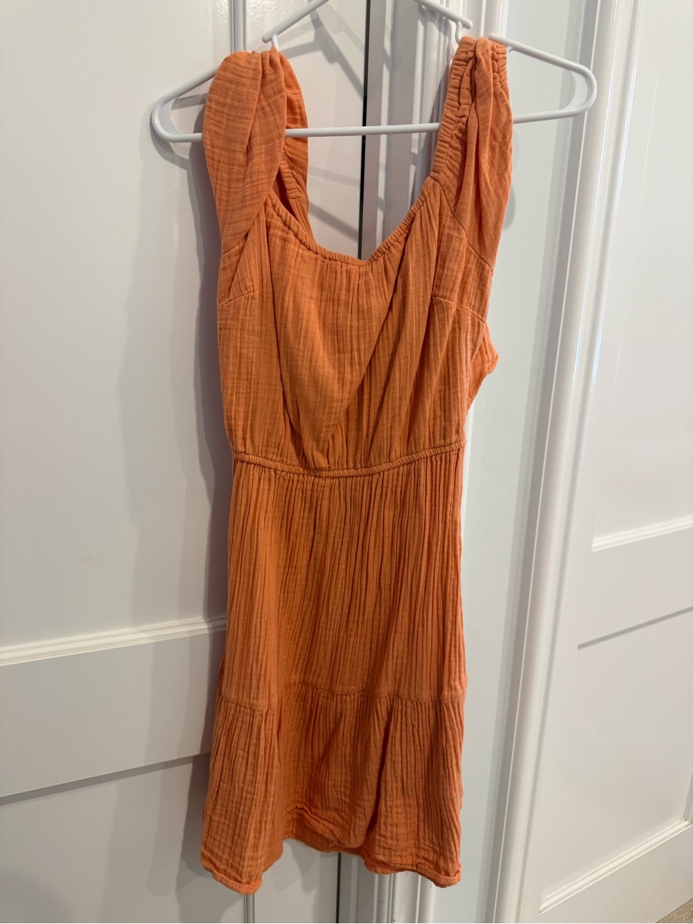 Sleeveless Mini Dress in Warm Orange